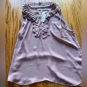 NWT New York and company pink tank. Size xl. Ruffled tank